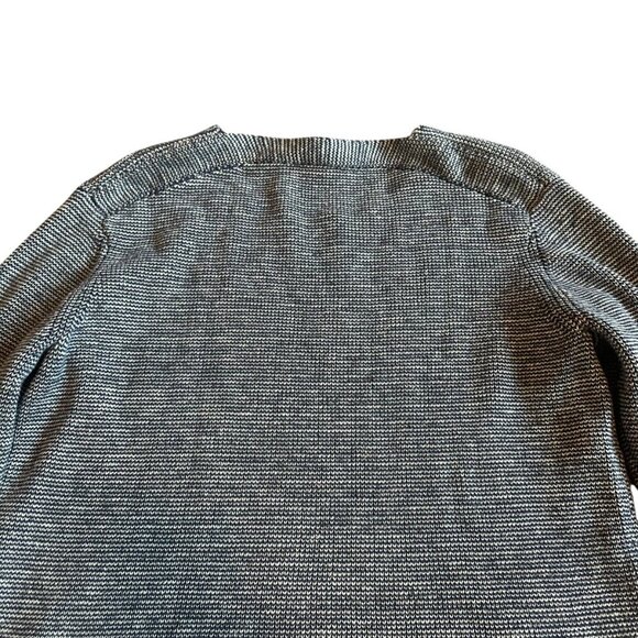 COS Navy White Pullover Sweater 100% Cotton Crew Neck Stretch Size Small Women's - Picture 8 of 11